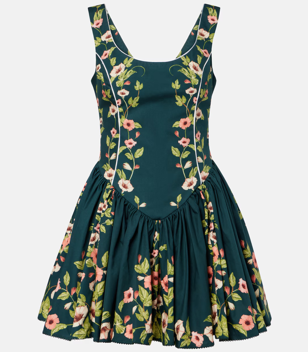 Agua by Agua Bendita Pluma floral cotton minidress